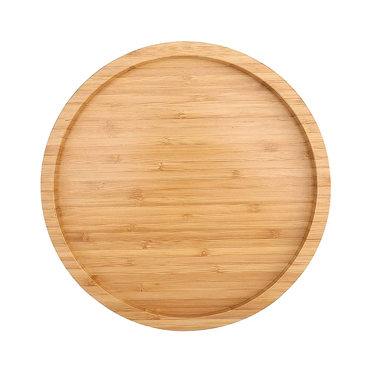 Вращающаяся круглая вращающаяся полка из бамбука для кухни, буфета, столешницы