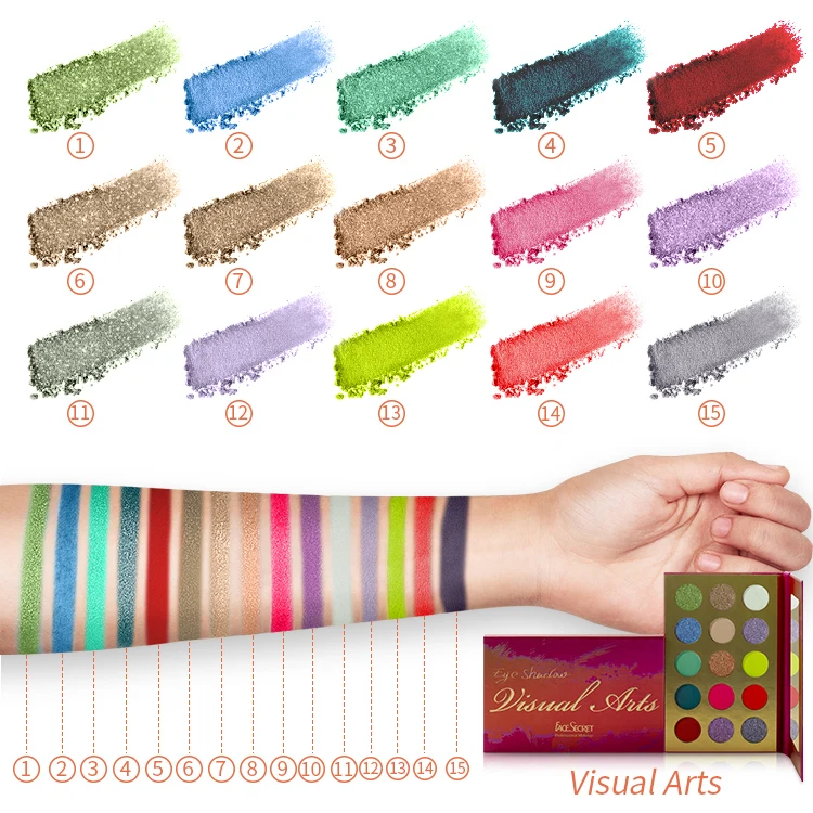 6 types 15 colors customized keyboard eye shadow palette summer powder loose eye-shadow