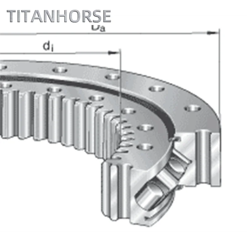 Прямая продажа с фабрики индивидуальный дизайн Однорядный поворотный подшипник