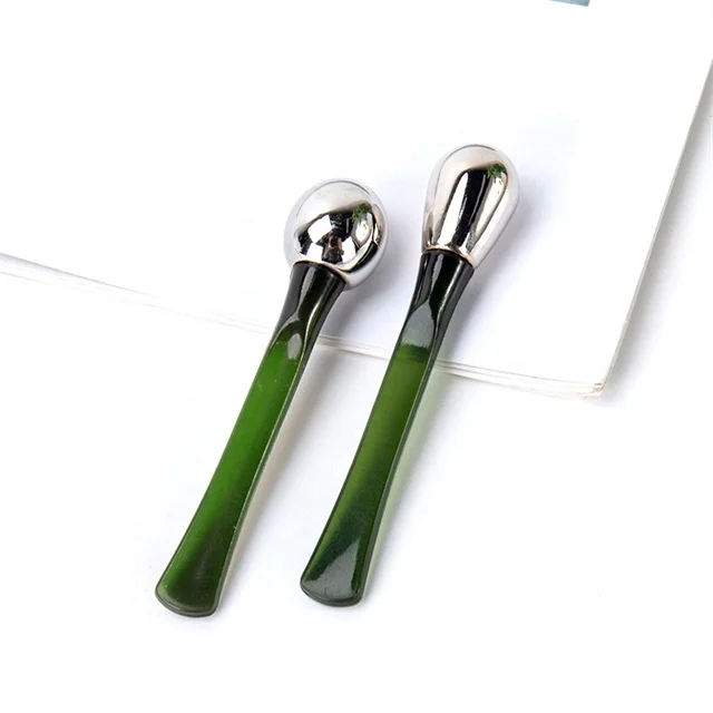 Fashion Factory green Eye Cream Massage Sticks Cream Spoon Cosmetic Spatula Plastic Facial Sleeping Mask Spatula