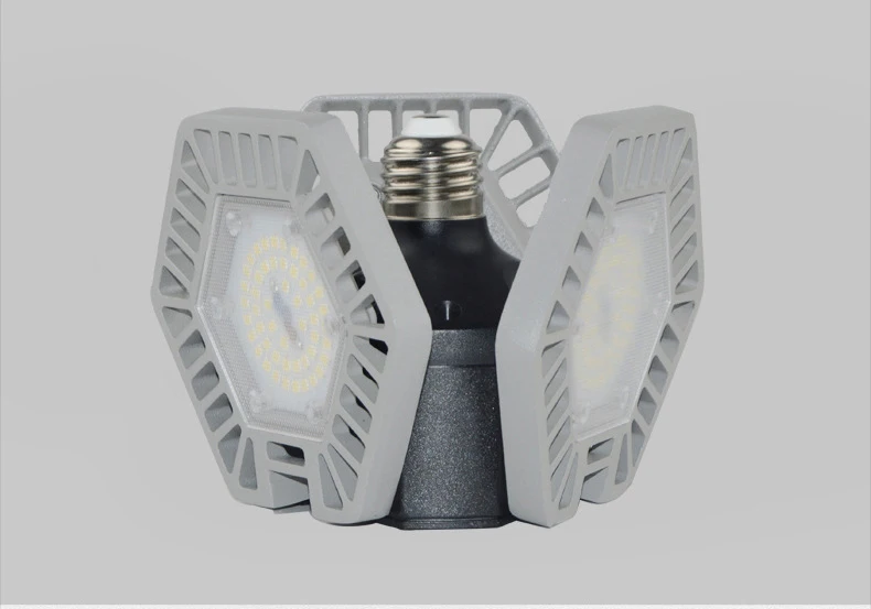 Garage Warehouse Led Deformation Folding Induction Lamp Mining Light Floodli Trifolium High Bay Light