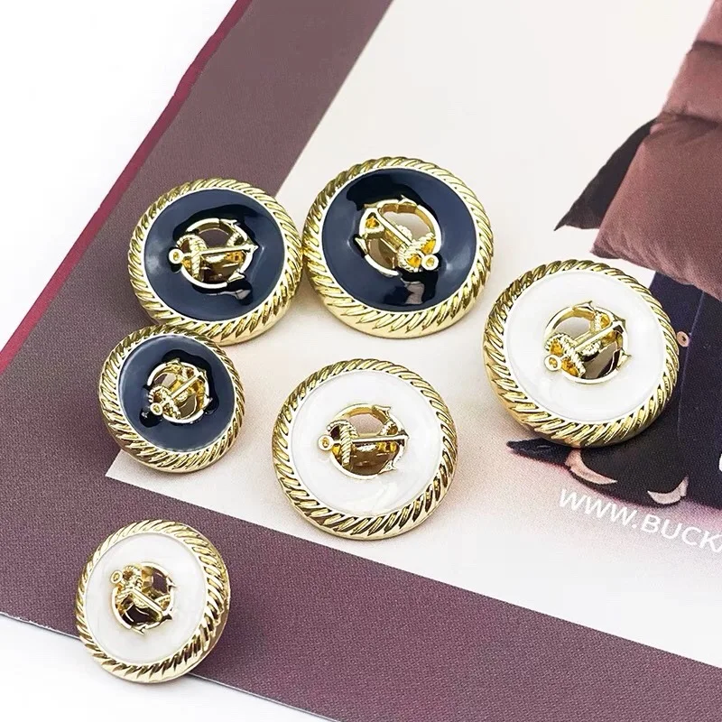 Elegant Dirndl Buttons Gold Black for Sewing Metal Golden Costume Nightdress Button Coat Copper Alloy Blazer Decorative Buttons