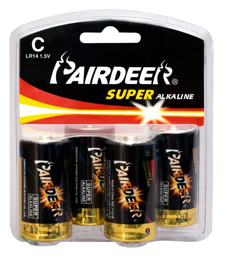 
PAIRDEER private label 1.5 v c lr14 alkaline 100 amp dry batteries 
