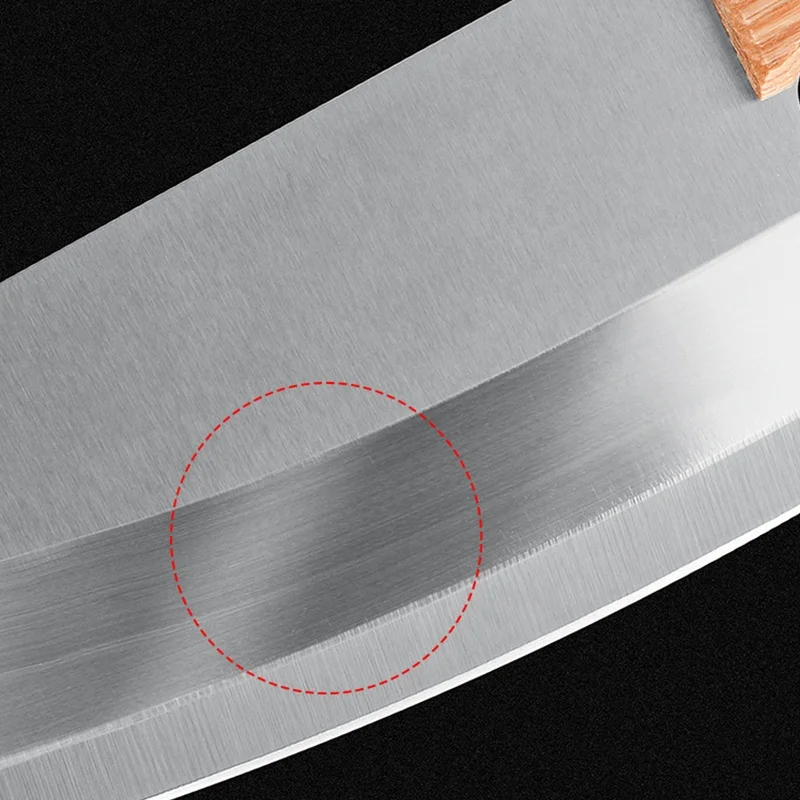 Razor Sharp Cleaver Kitchen Chef Knife Stainless Steel Slicing Meat Chopping Knife Wood Handle Chinese Butcher Knife