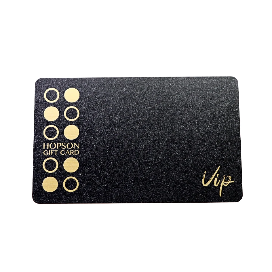 Gold Foil Stamping Logo PVC Plastic Customized Visit Card for VIP Discount