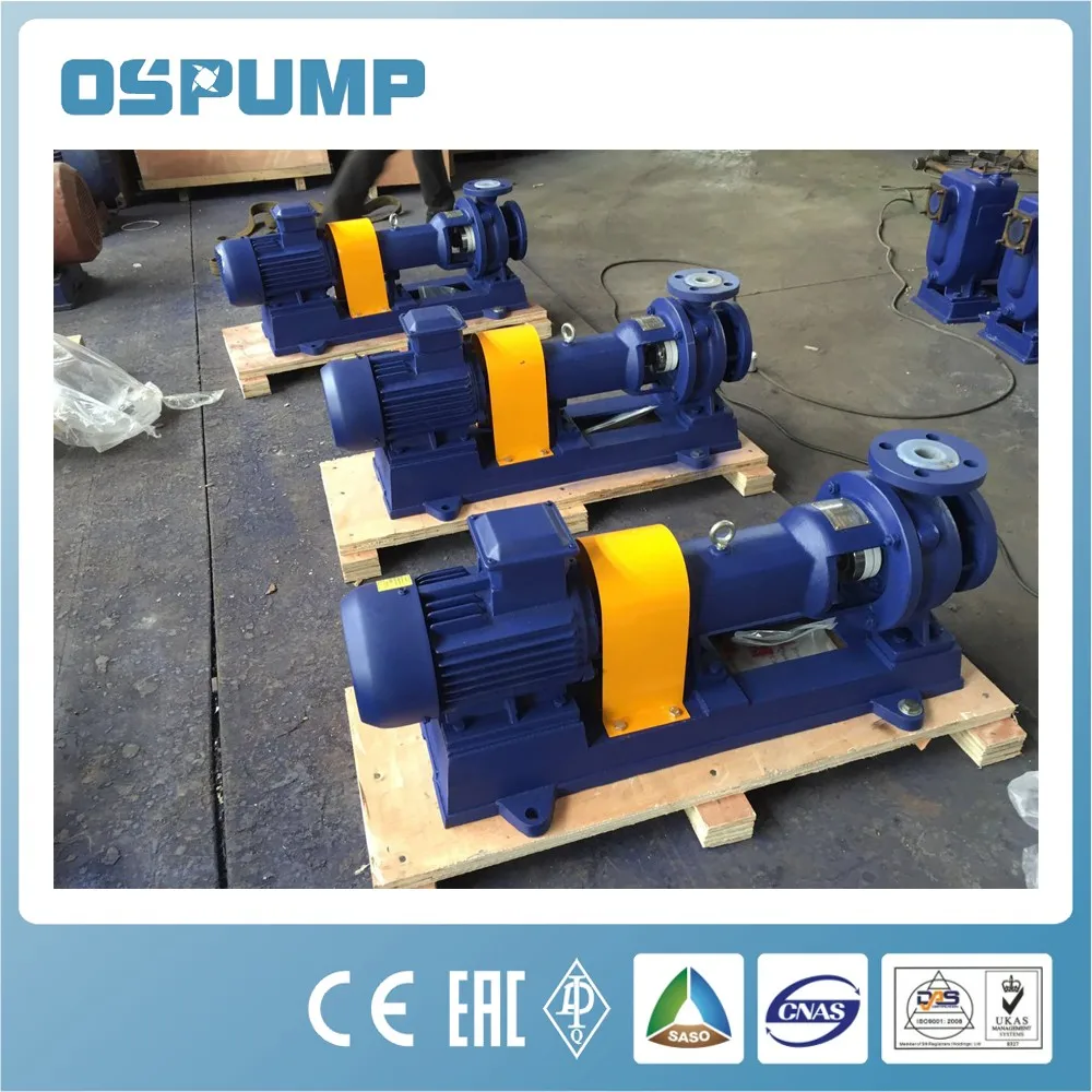 Single-Stage Centrifugal Water Pump High Pressure Ihf Fluoro Resistant Stainless Steel Electric Water Pump
