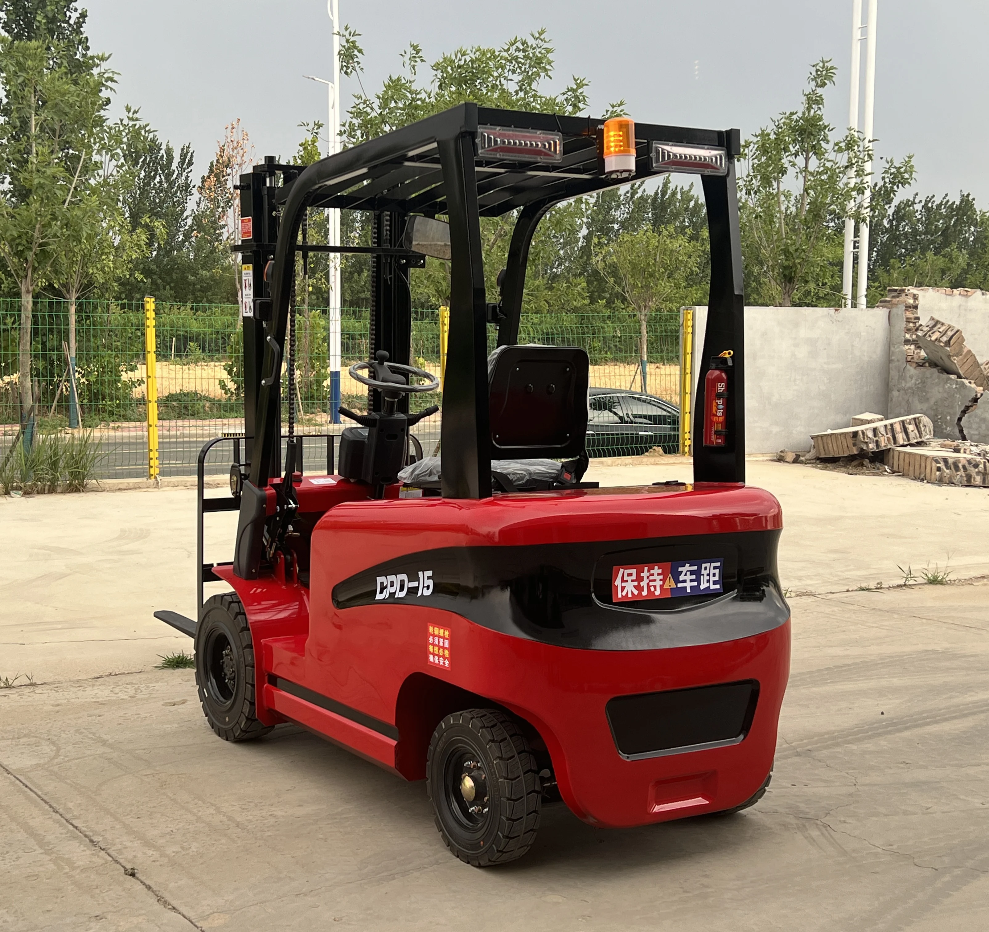 All Terrain Stacker Outdoor Electric Forklift Mobile Powered with Side Shifter