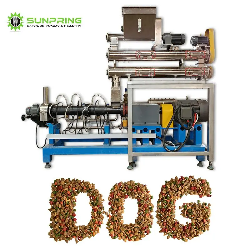 Линия продукции по лучшей цене, машина для гранулирования собак и кошек, пищевой экструдер с двойным винтом