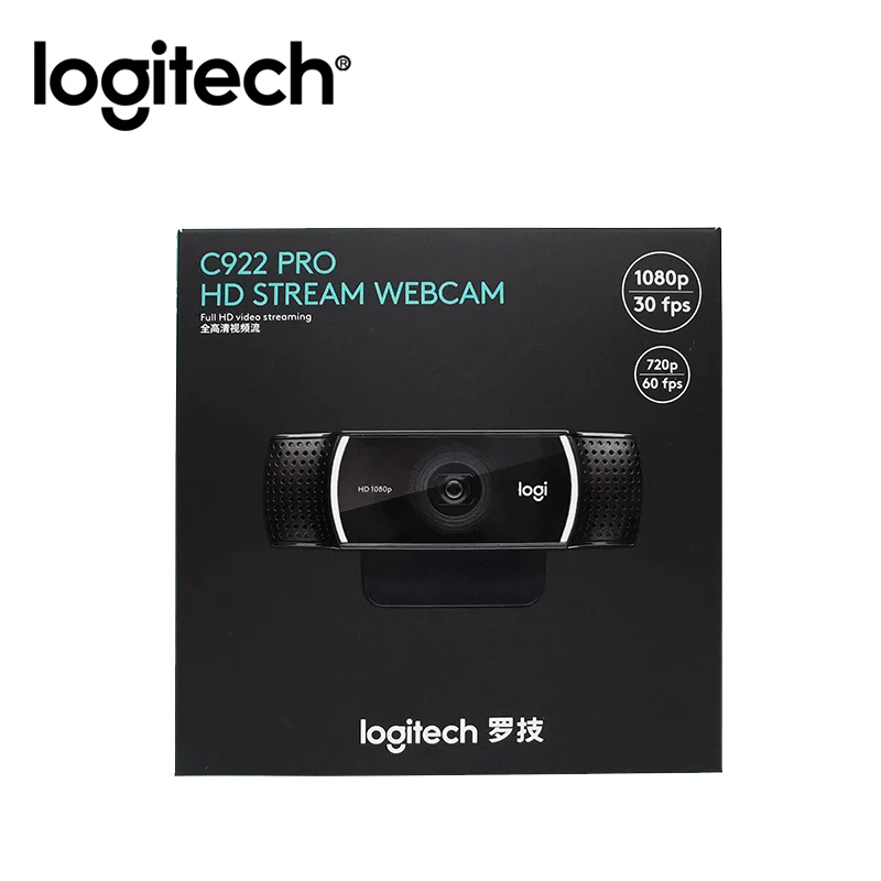 Original Logitech C922 Pro HD Webcam 1080P Autofocus Built-in Microphone Stream HD Anchor Camera With tripod