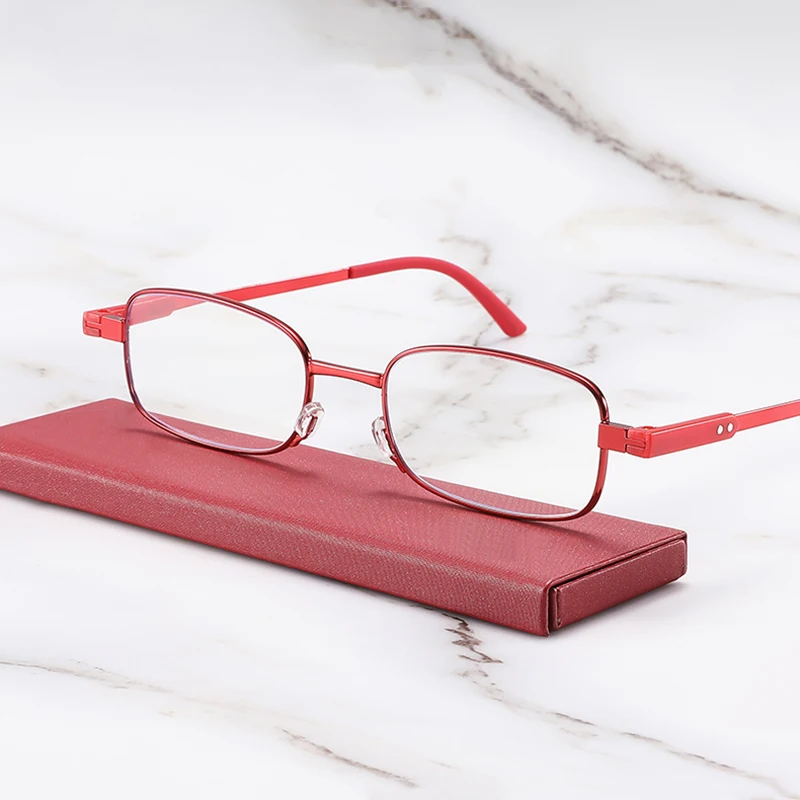 Portable ultra-light ultrathin metal frame bulk women men reading glasses anti blue light