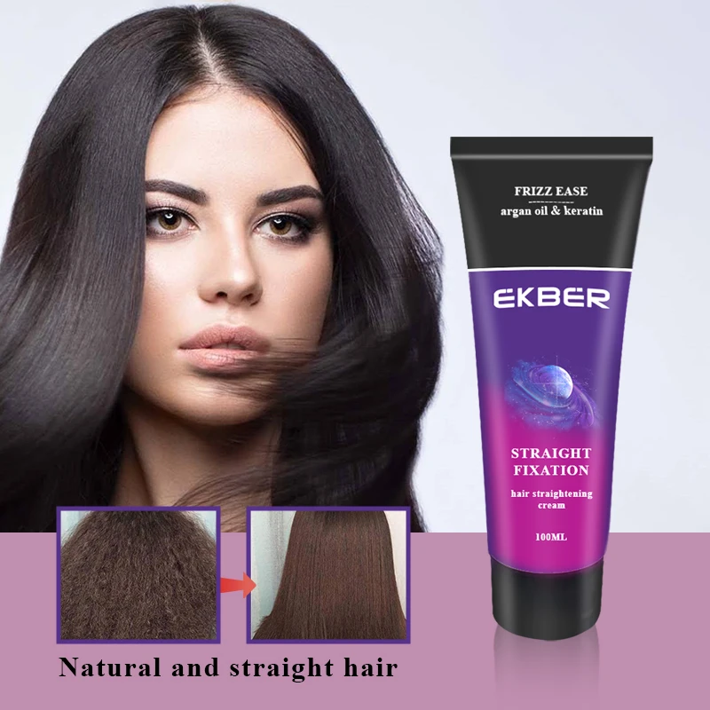Natural organic collagen Keratin Hair Straightening Cream Hair Care Products for Black Women Private Label