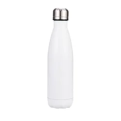 Custom logo printed cola shaped water bottle double wall stainless steel vacuum flasks & thermoses insulated drinking bottle