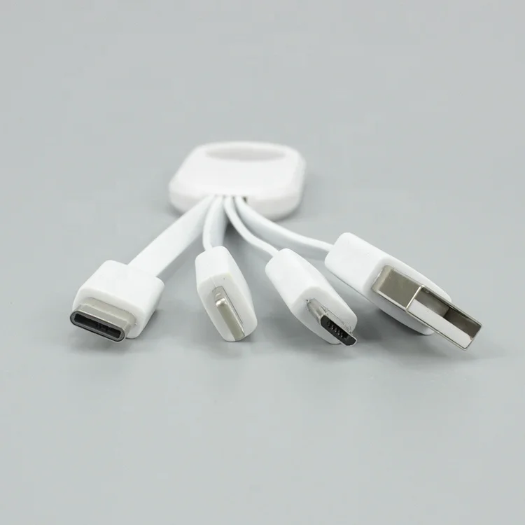 
Multi charger cable custom logo 2A charging 4 in 1 usb cord 