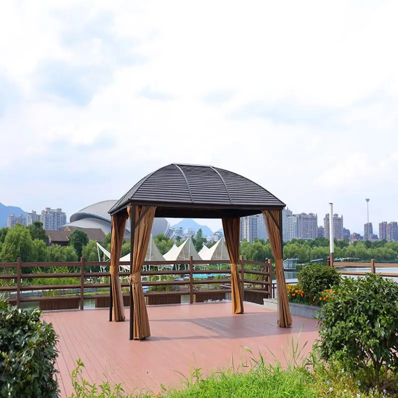 Outdoor easy assemble solid polycarbonate gazebo shed balcony canopy