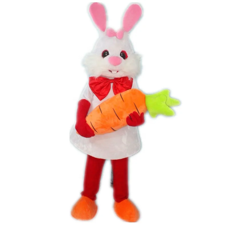 Smart Cartoon Adult Cosplay Party Look Custom Easter Rabbit Adult Mascot Costume for Sale