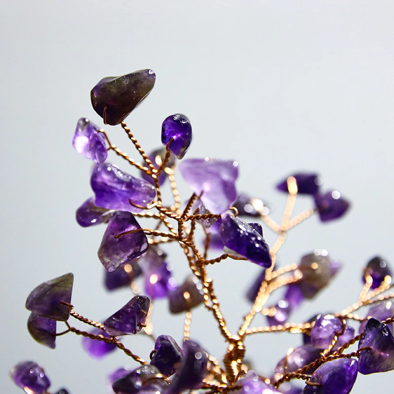 luxury jewelry decorative natural wealth quartz gemstone crystal fortune tree