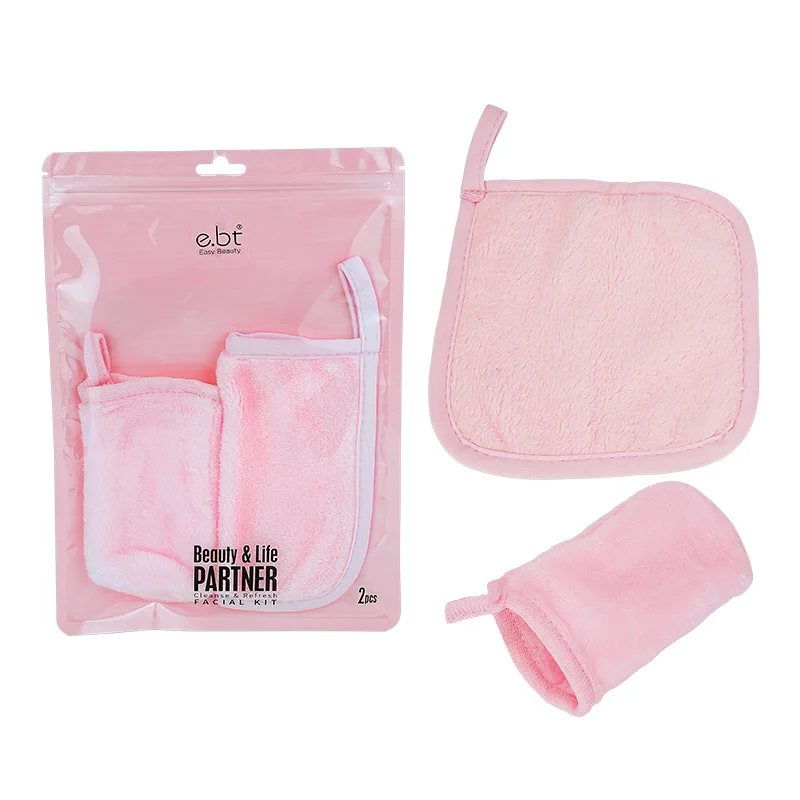 Soft Face Mitten Reusable Makeup Remover Facial Mitt Gloves Microfiber Body Wash Bath Spa Cloth