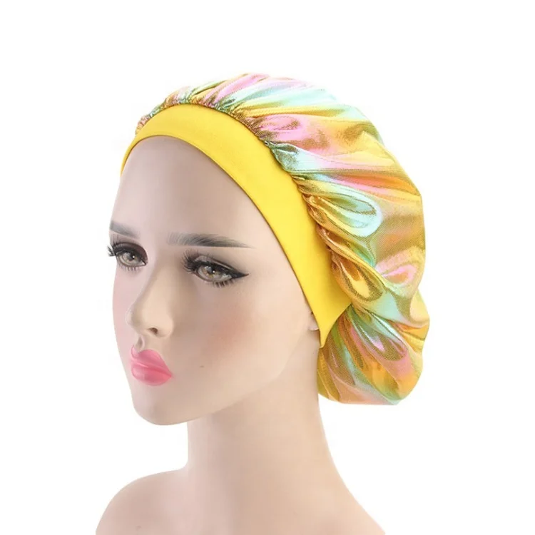 
 Элегантная эластичная лента, Мягкая Блестящая круглая Атласная шапочка для волос  