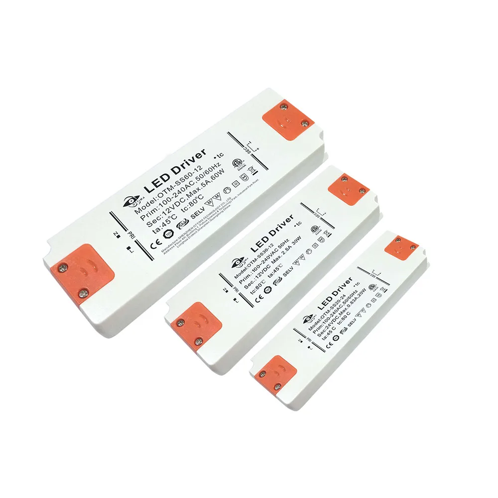 DC12V светодиодный выключатель света под шкаф адаптер питания низкого напряжения драйвер 24 Вт 36 60 100 трансформатор