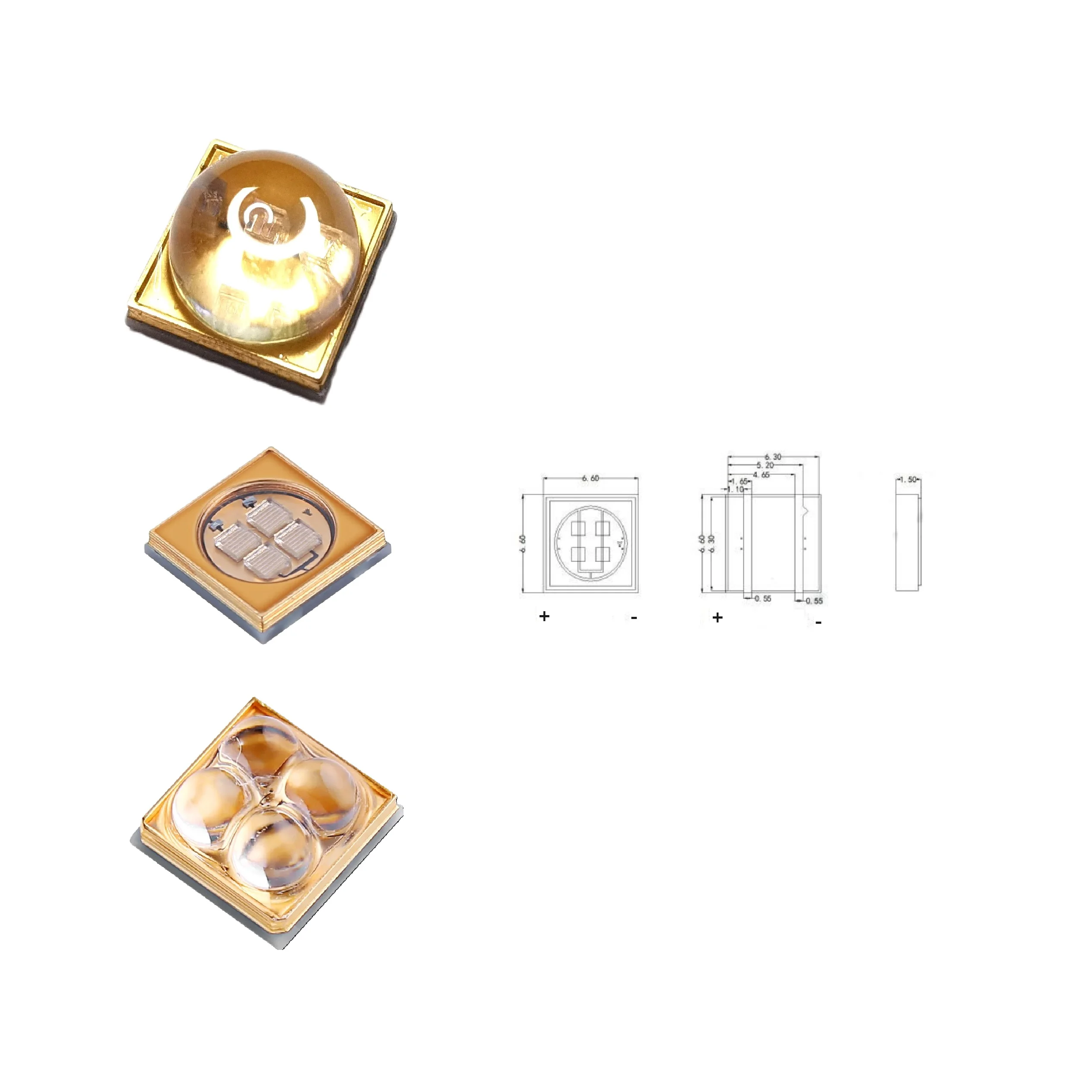 UVC LED Chip 6565 275nm 10-15V Ceramic Substrate UVC LED Chip Sterilization