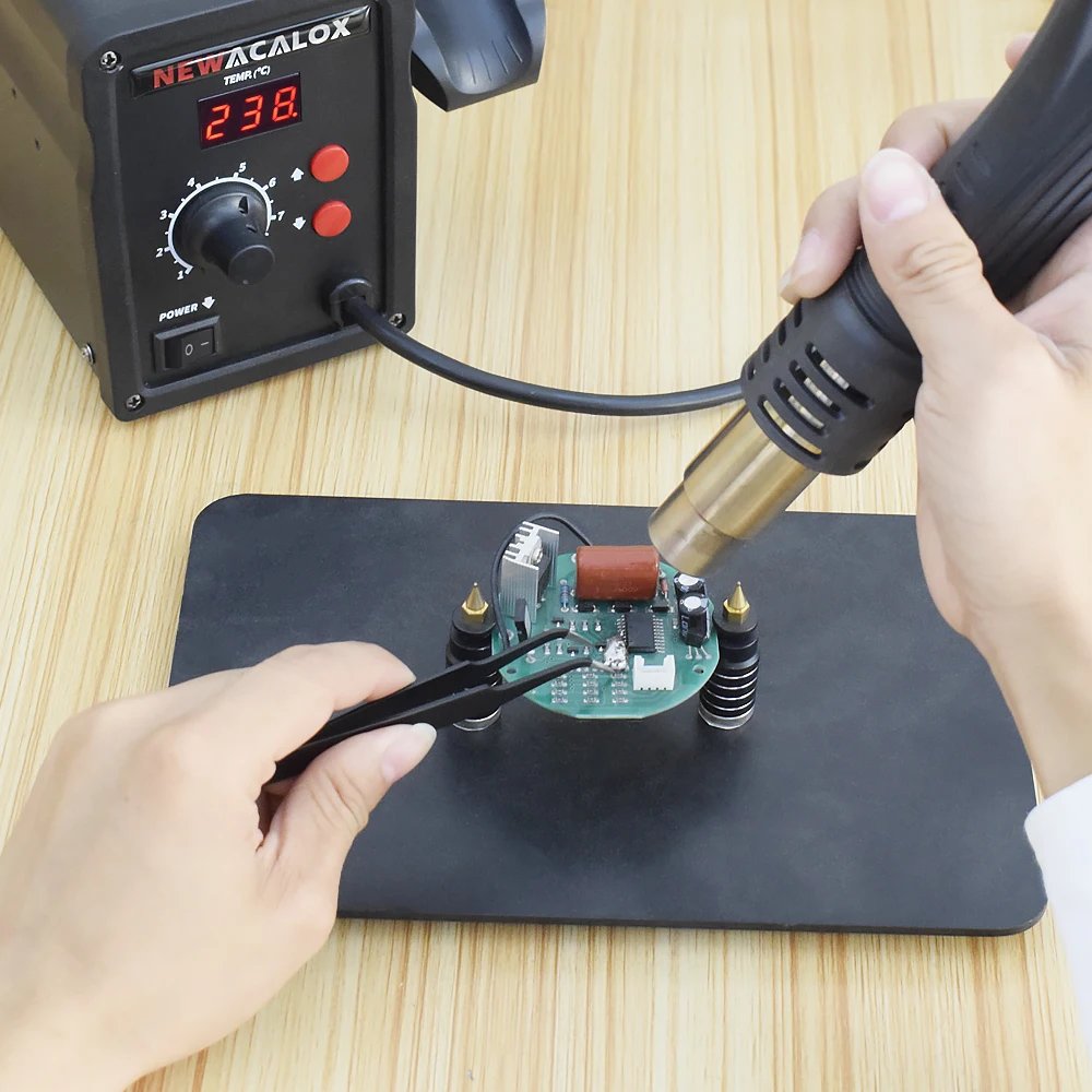 700W Hot Air Rework Station US Plug 110V 100-500 Degree Thermoregul LED Heat Gun Blow Dryer for BGA IC SMD Desoldering Tool