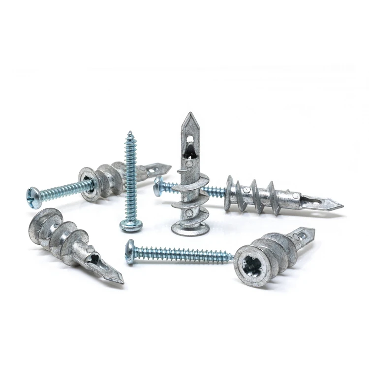 
zinc alloy self tapping drilling hollow wall drywall plasterboard anchor screw for heavy items 