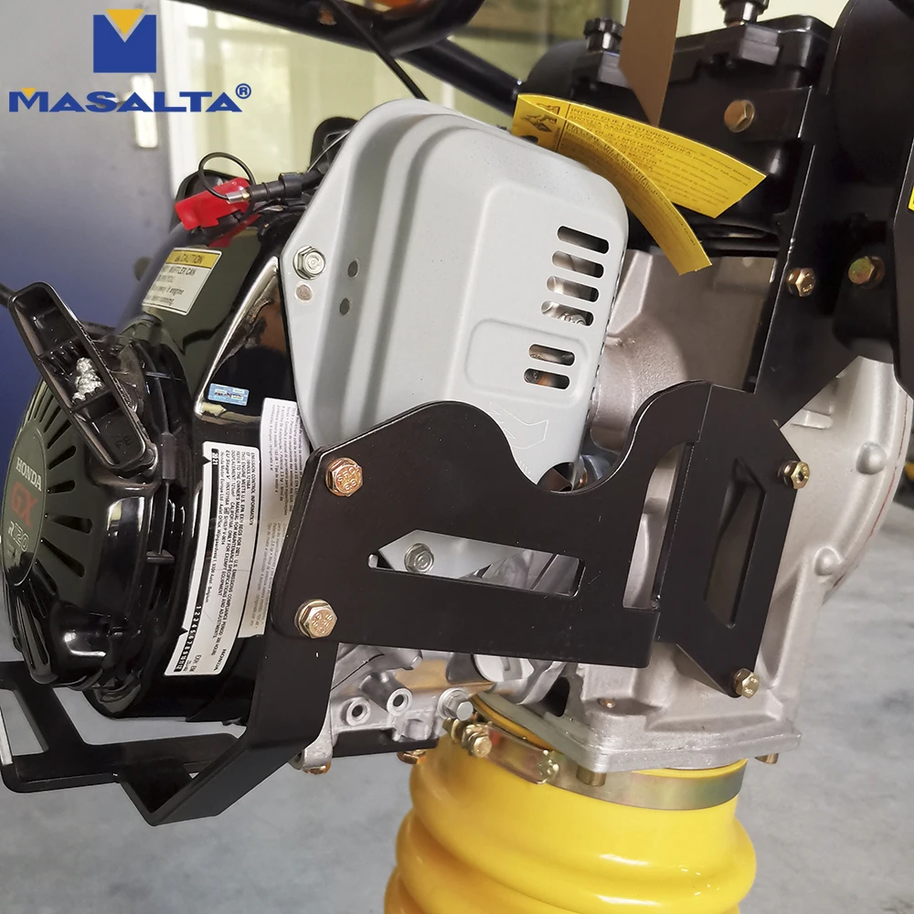 Masalta Honda GX R120 Gasoline Engine Jumping Vibrator Rammer Machine High Quality Vibrating Compactor Tamping Rammer