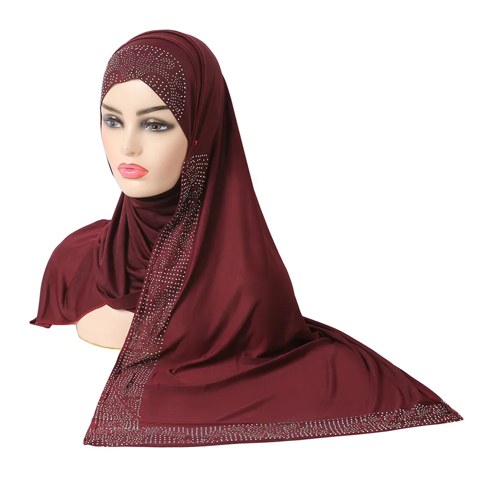 Muslim Women Instant Hijab Head Wrap Islamic Headscarf Shawl One Piece Amira Prayer Hat Turban Scarf Arab Bandana Scarves