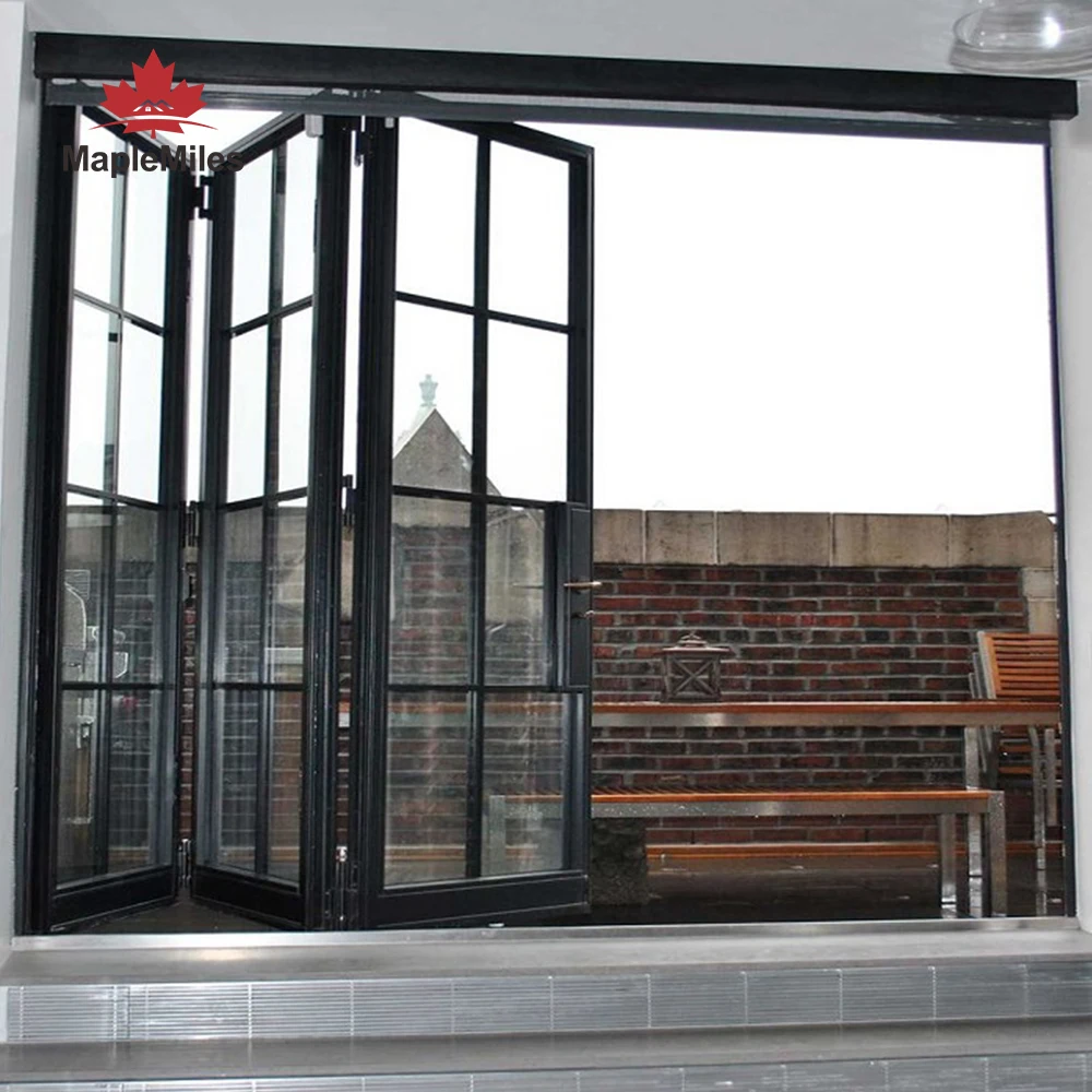 Maplemiles 70 Series Retractable Folding Aluminum Window Push Up Fold Up Window for Home