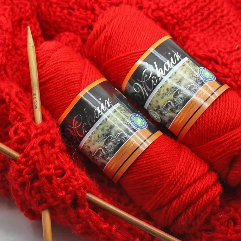 Manufacturers wholesale coarse wool line alpaca mohair needle knitting scarf coat line hand-braided mink wool yarn