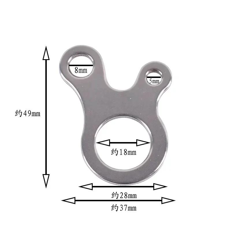 In Stock 3 Hole Stainless Steel Carabiner Rope Cord Tied Fast Tightener Non-slip Camping Tent Rope Buckle EDC Tool For Outdoor
