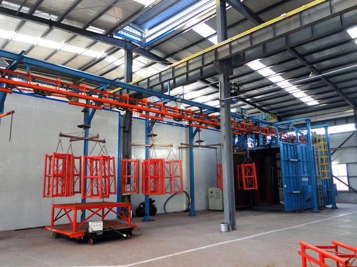 
Q485 catenary stepping shot blasting machine track stepless speed regulation all-round cleaning 