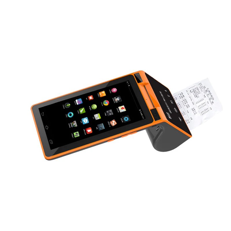  Недорогой 7-дюймовый портативный POS Android pos-терминал с 58 mm Термальный чековый принтер для доставки