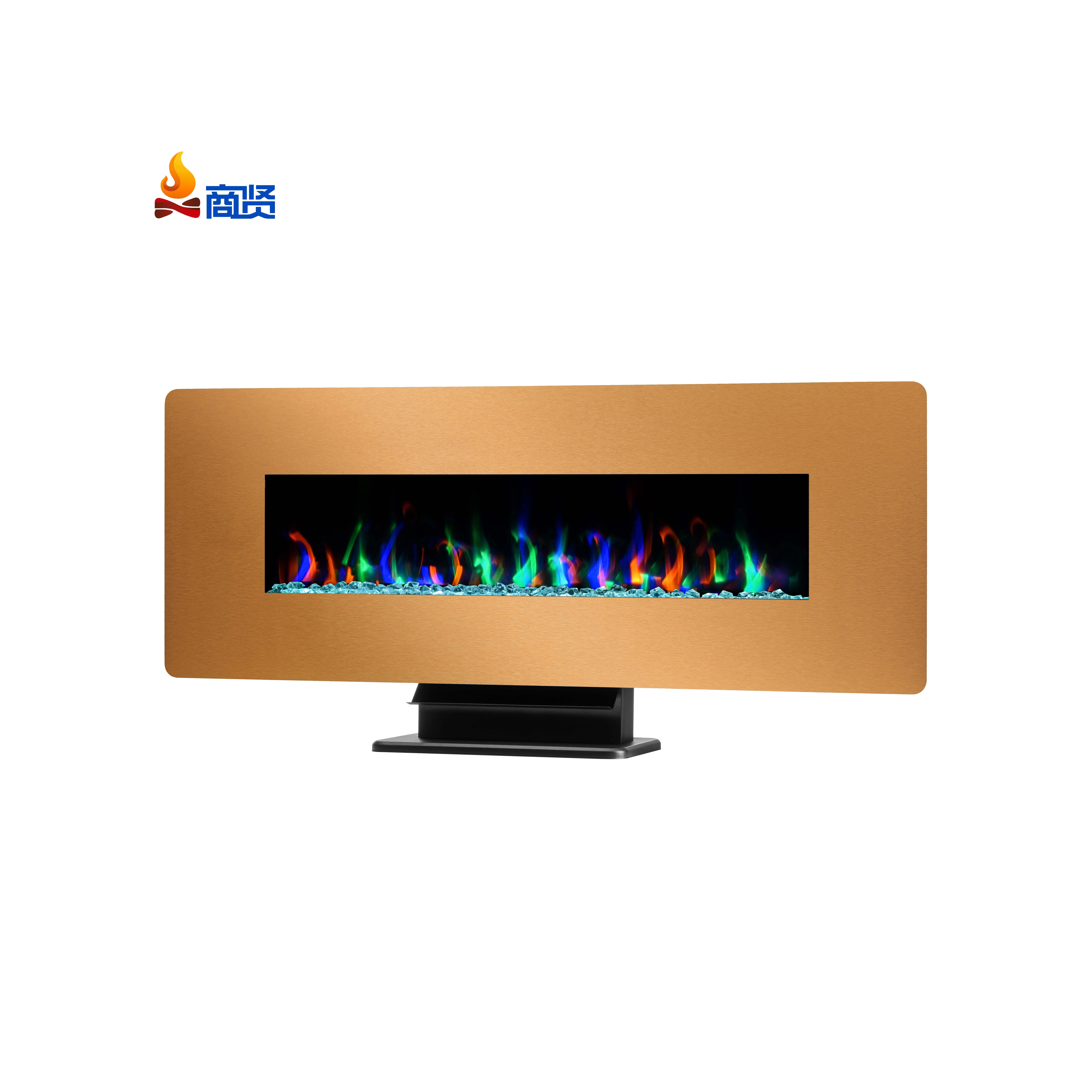 wall mounted wood burning fireplace