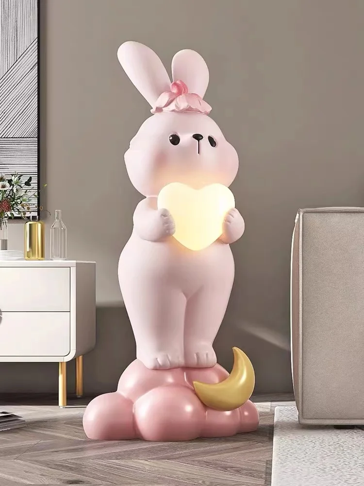 Love Rabbit pink hotel house living room ornament family indoor child room decoration