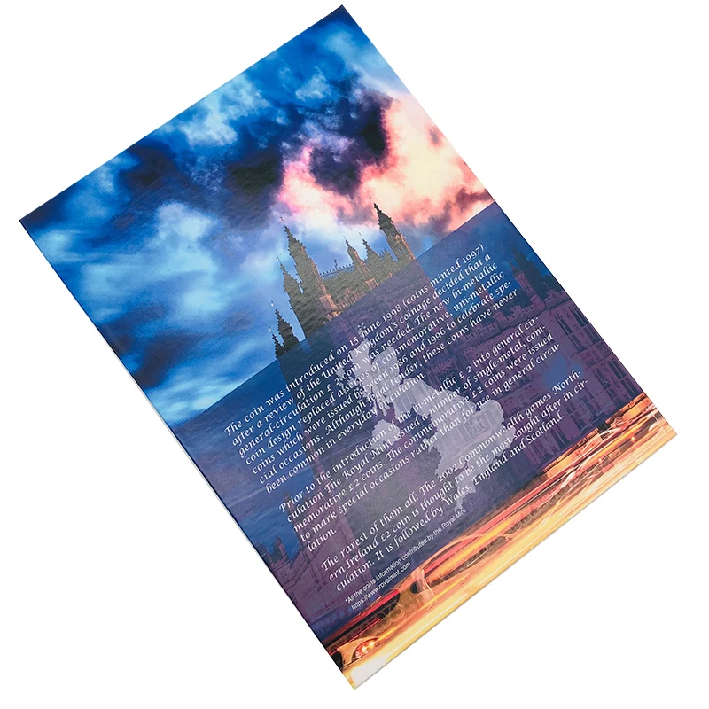 
2020 high end hardcover UK 2 pound coin hunt folder 60 positions with capsules 