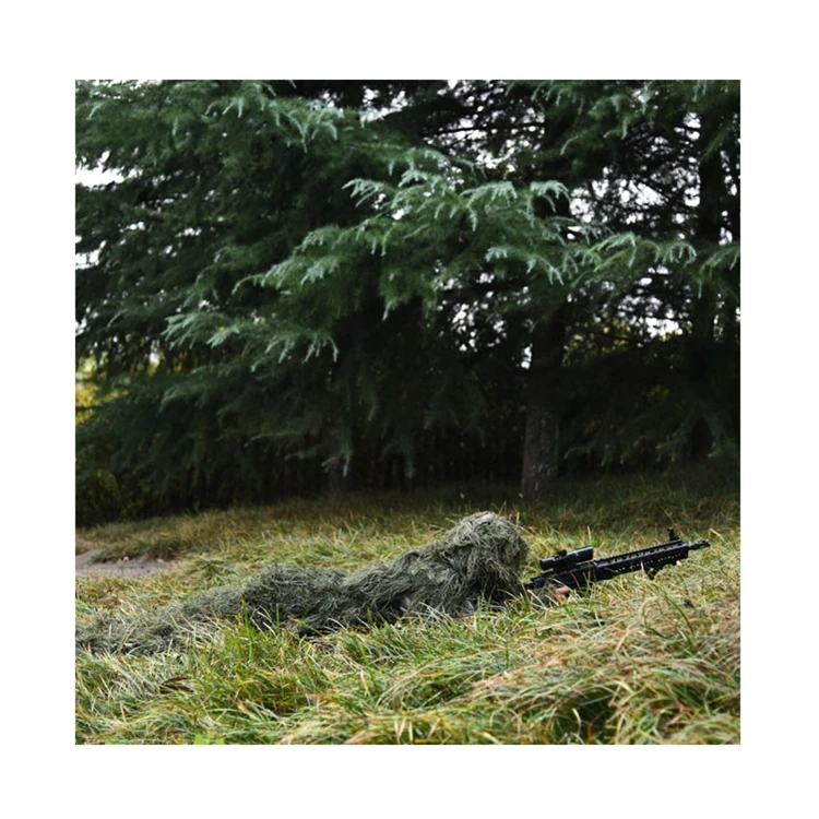 Military waterproof Camouflage Clothing Military Hunting Blind sniper Ghillie Suit Leaf Camouflage Dress With Hooded