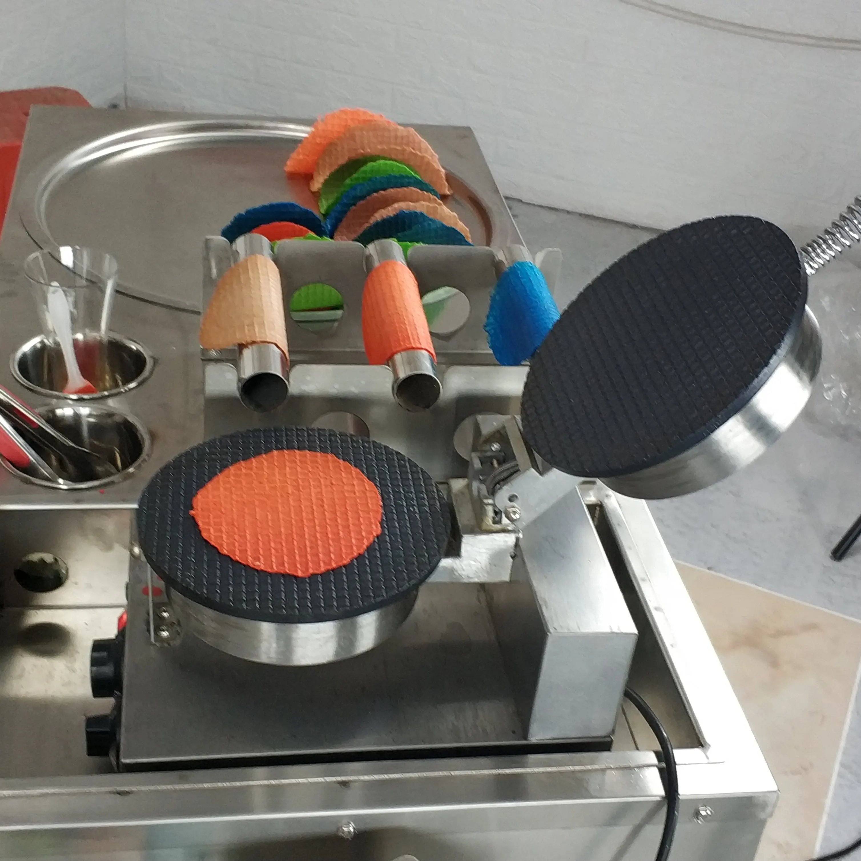 Kolice Mexico taco commercial rolled ice cream machine with CE Rohs ETL