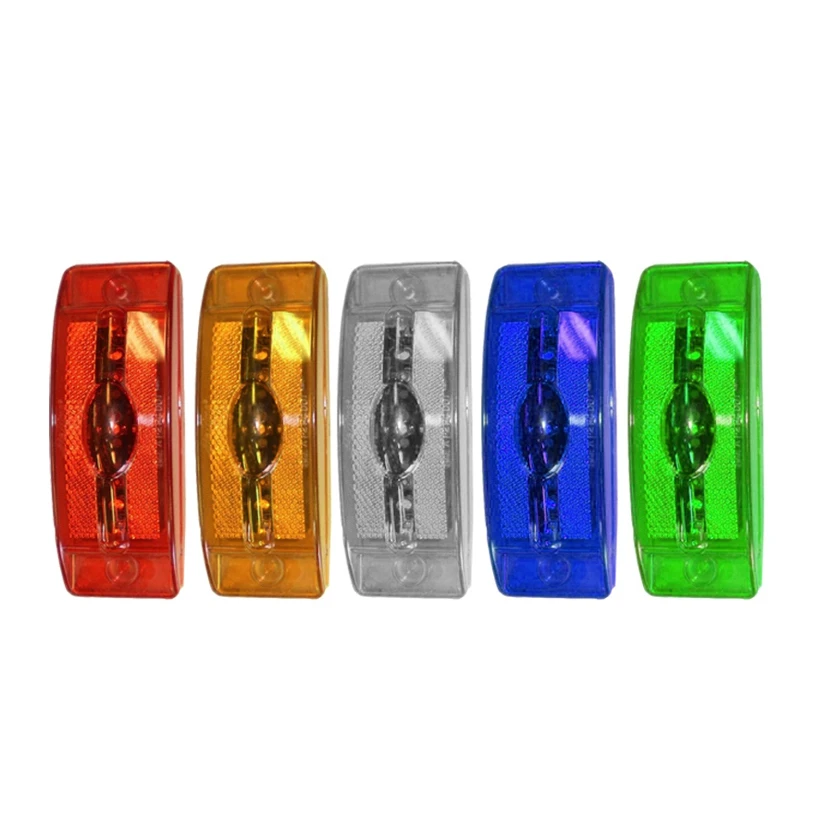 Super Bright Colorful 7 LED Side Marker Light Truck Lamp 24V 12V Universal 24months 12V-24V CN;ZHE Fortek