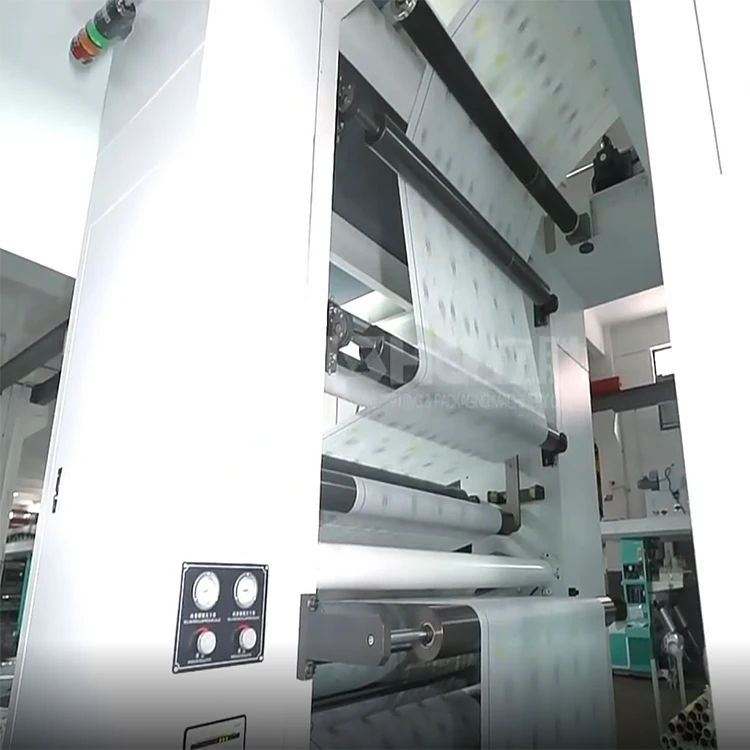 lisheng 8 color bopp film high speed narrow web flexographic printers flexo printing machine