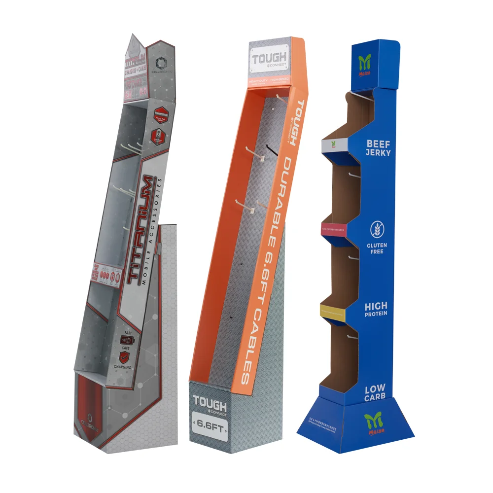 Factory Cardboard Potato Chips Snacks Shop Display Stand Candy Store Merchandise Stands Shop Floor Retail Display Racks