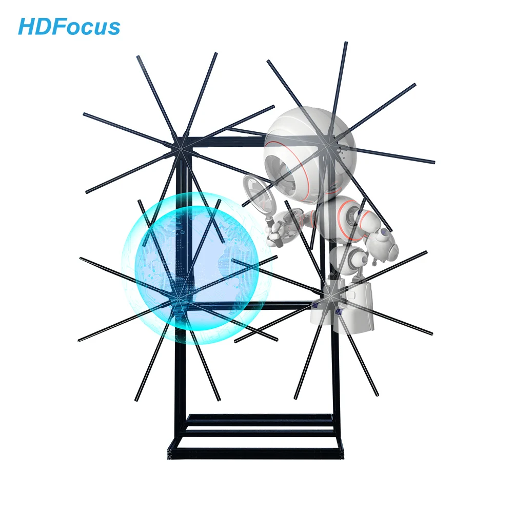 180Cm Led Fan Hologram Display 2X2 Splicing Wifi Holographic Fan 3D Olograma Hologram 3D Projector 3D Hologram Fan