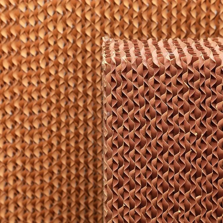 
7090 / 7060 / 5090 type philippines hot sale brown colour portable cellulose evaporative cooling pad for poultry house greenhous 