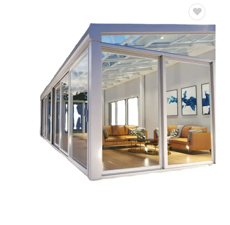 JinPai Outdoor Porch Enclosure Kit Bespoke Glass Tiled Conservatory Sun room aluminium conservatory glass house