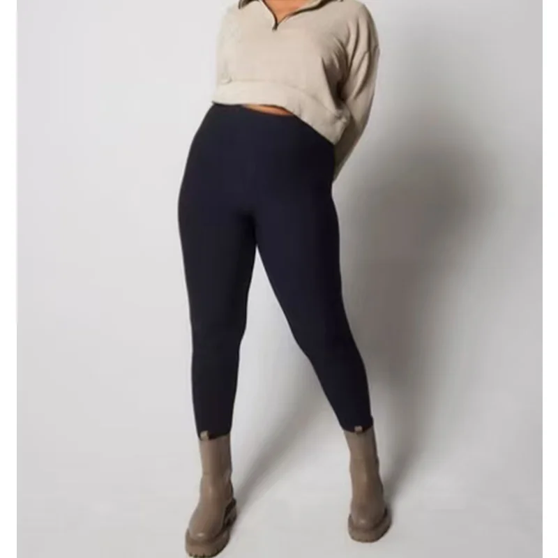 wholesale winter sweat and moisture-wicking fleece compression trousers high elastic soft smooth women sport wear leggings