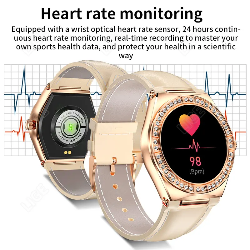 LIGE BW0304 Multifunctional Watch Heart Rate Monitoring Exercise Step Calorie Supports Android 4.4 and IOS 9.0 or Above Systems.