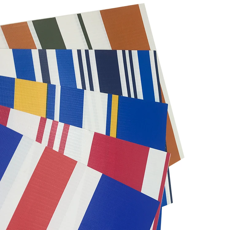 Carpet Design Tarpaulin Sunshade Mesh Material Pvc Striped Tarpaulin