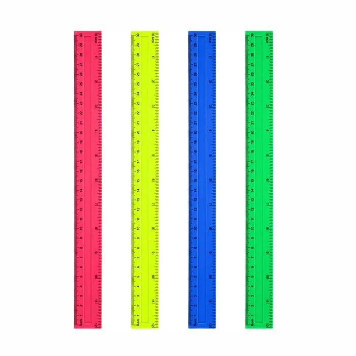  Приподнятые скошенные края акриловая линейка прозрачная зеленая небьющаяся