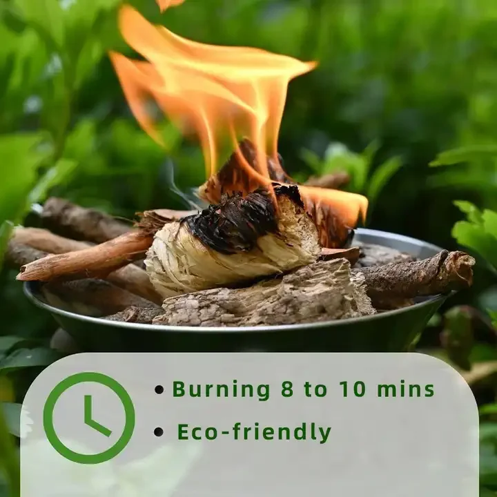 Wood Fire Starters 25 Pack Natural Wood and Wax Quick Start Firelighter Waterproof 10 Minutes Long Burn for BBQ Charcoal