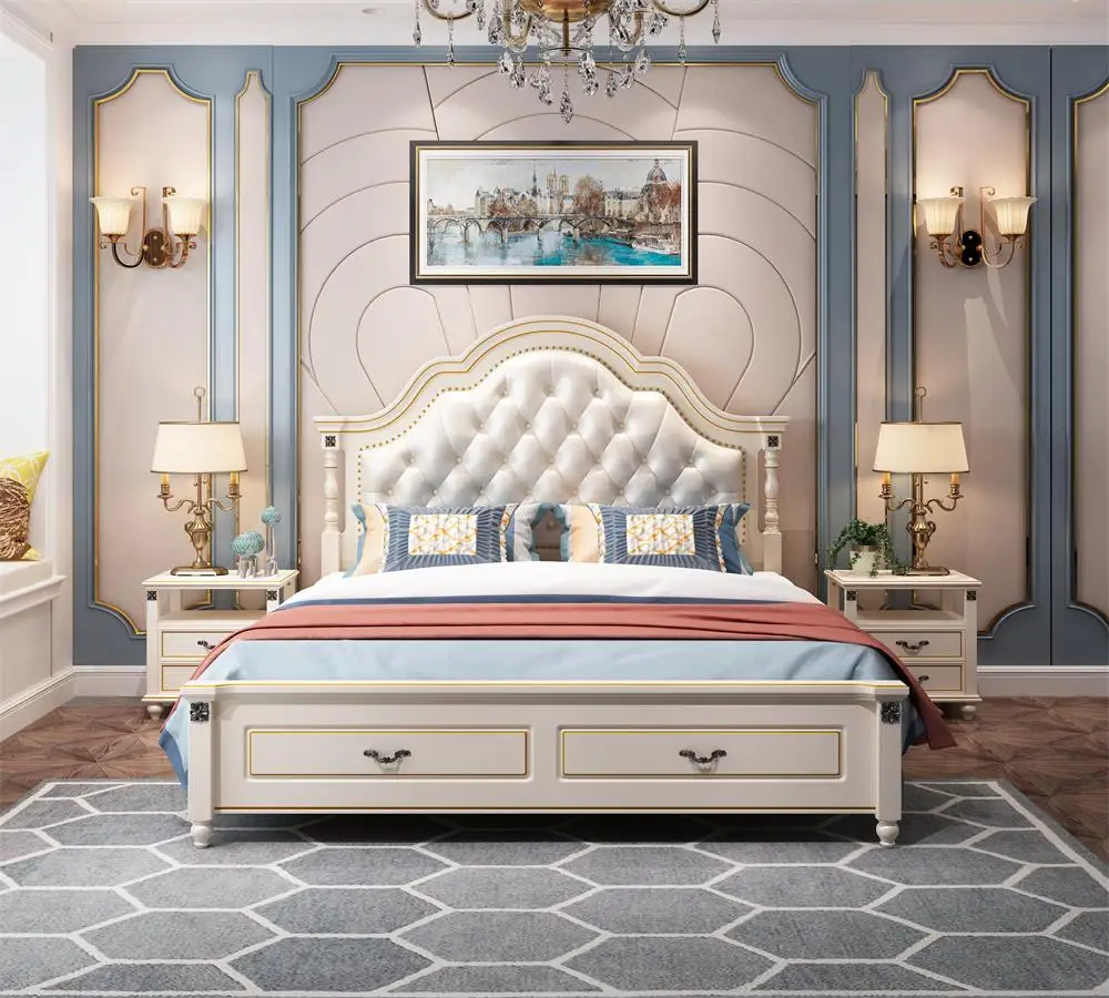 Popular Design  King Queen Size Luxury Bed  Buy High Quality European Modern Luxury Sleeping Bed High quality beds